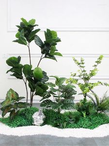 Decorative Flowers Landscape Design Window Floor Imitative Tree Fake Trees Living Room Decoration Indoor Combination Green Plant