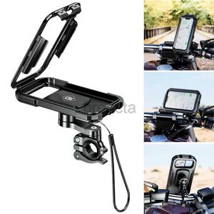 Suporte para montagens de telefone celular à prova d'água Suporte para telefone para motocicleta Moto Bike Handlebar Mirror Mount para 4,7-6,8 polegadas Suporte de ciclismo para celular com tela sensível ao toque 240322