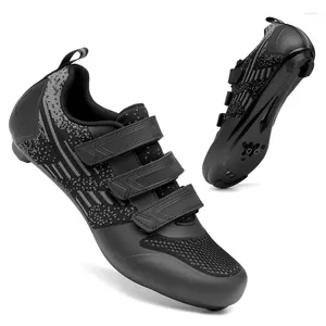 Sapatos de ciclismo 37-47 bicicleta feminina estrada velocidade plana tênis corrida montanha sola de borracha calçado de ciclismo mais tamanho