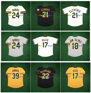 ELLIS TRANKBERT BASEBALL JERSEY Cooperstown Willie Stargell Bill Mazeroski Jason Kendall Andy Van Slyke Roberto Clemente McCutchen size S-4xl