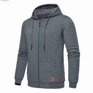 Men's Hoodies Sweatshirts Autumn Mens Zip Up Hoodie Lightweight Hooded Sweatshirt Jackets Gym Running Jacket with Kanga Pocket Fashion Streetwear Q240322