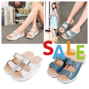 Casual Women's Sandals for Home Outdoor Wear Casual Shoes Gai Apricot Stor storlek Fashion Trend Women Easy Matching Waterproof Double Breasted Summer