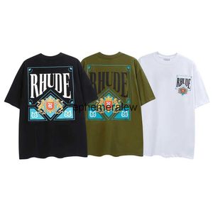 Männer T-Shirts Street Kleidung Mode Brief Karte Gedruckt T-shirt Herren Paar Stil Baumwolle Lose Lässige Hip Hop Beste Qualität H240401