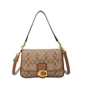 Coachshoulder Bag Luxury Designer Coache Couch Handbags Women's Bag Casual Single Shoulder Crossbody Small Square Bag Student Bag