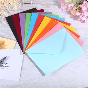 Gift Wrap 100Pcs Multicolor Mini Envelopes Blank Paper Envelope Cards Business For Wedding Party Invitation Graduation