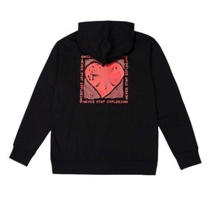 North Sweatshirt Face Designer Original Kvalitet Mens Hoodies Sweatshirts Valentines Day Collection Heart-Shaped Printed Casual Loose Hooded