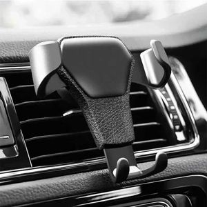 Cell Phone Mounts Holders Gravity Car Holder For Mobile Phone Air Vent Clip Mount All Cellphone Stand Smartphone GPS Support For iPhone Huawei Samsung LG 240322