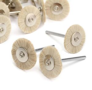 30pcs szczotki do polerowania dentystycznego 3 mm miękkie białe kozie włosy Buffing Wheels Cleaning Burs for Dental Lab Rotary Tools 20184470011