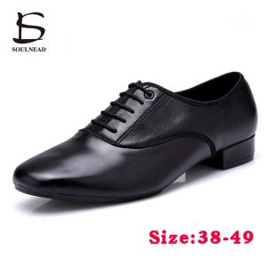 scarpe di grandi dimensioni di salsa da ballo latino da ballo latino scarpe da punta chiusa uomini tango jazz scarpe jazz black boy black maschio dance sneaker 3849