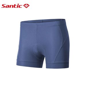 Santic men ciclismo shorts roupa interior 3d esponja gel acolchoado shorts à prova de choque mtb estrada respirável bicicleta roupa interior para homem 240313