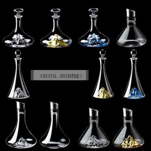 Bar Tools Creative Iceberg Decanter Ice Decanter Lead-Free Crystal Glass Red Wine Decanter With Lid Wine Decanter High-End Gift 240322