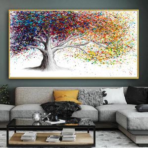 Gold Tree Oil Painting Abstract Landscape Posters Prints Large Size Canvas Painting Wall Art Picture for Living Room Home Decor7578979