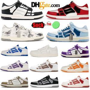 Designer sapatos moda sapatos esqueleto ossos corredor topo baixo skel esqueleto mulheres homens luxo azul vermelho branco preto verde cinza original 36-45 amirir