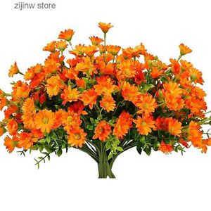 Faux Floral Greenery 21 Heads Autumn Silk Daisy Bouquet Christmas Decorations Vase for Home Wedding Decorative Household Products Artificial Flowers Y240322