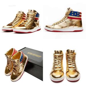 2024 T Trump Sneakers Trump Flag Trump Shoes Gold The Never Surrender High-Tops 1 ts Gold Custom Outdoor Sneakers Comfort Sport Trendy Lace-Up Party Shoes