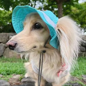 犬のアパレル調整可能な軽量と通気性のある太陽の帽子ペット猫漁師保護屋外スポーツ旅行