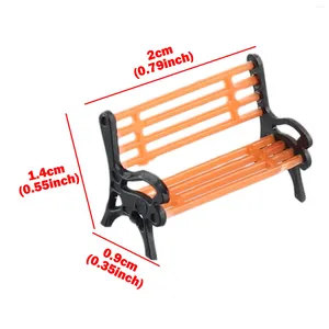 Decorative Flowers Garden Decoration Model Park Bench 1:87 Chair For HO Scale Plastic Street Layout Durable High Quality