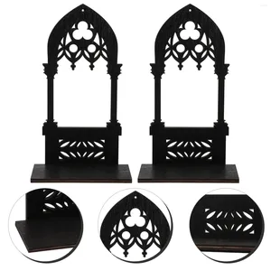 Świece kutego żelaza zwężające się świece Tealight Wall Murowy drewniany stół centralny