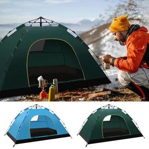 Tält och skydd 1-2 Person Camping Tält Portable Instant Setup Pod Privacy Dusch Byte med 2 dörrar för stranden