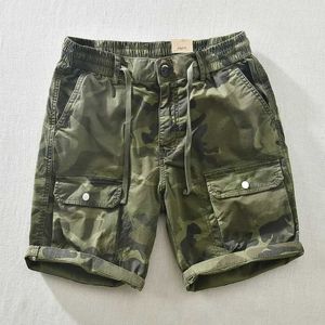Men's Shorts Mens outdoor travel camouflage shorts summer Japanese Harajuku hip-hop Modis cargo shorts mens loose jogger beach Capris pants J240322