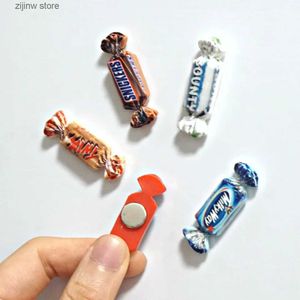 Fridge Magnets 5 pieces of colorful candy refrigerator magnets chocolate lollipops for refrigerant cute home kitchen decoration photo stickers Y240322