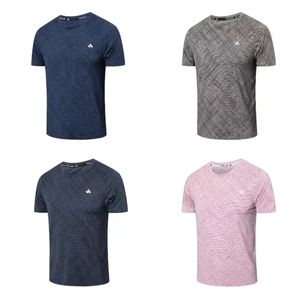 Nuova maglietta estiva da uomo a maniche corte ad asciugatura rapida Set casual Sport Corsa Allenamento Fitness Top in seta di ghiaccio traspirante