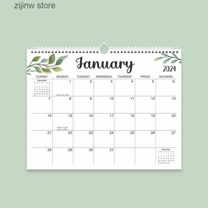 Calendar 18 months 2024 Wall Calendar Office Stationery Agenda Organizer Stationery Supplies Coil Calendar Daily Planner English Calendar Y240322