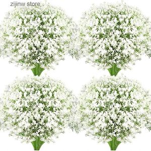 Faux Floral Greenery Gypsophila Artificial Flowers Bridal Accessories Christmas Home Decor Vase Dining Indoor Bonsai Diy for Wedding Holiday Supplies Y240322