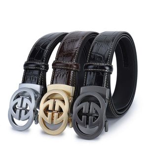 Leather for men with genuine leather buckle business and youth leisure selection layer cow belt boutique gift box