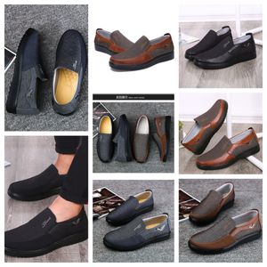 Casual Shoe GAI sneakers sports Cloth Shoe Men Single Business Classic Top Shoes Soft Sole Slipper Flat Leathers Men Shoe Black comfort soft size 38-50
