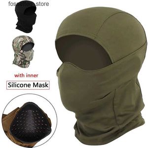 Mode ansikte masker nacke gaiter militär taktiska masker baraklava sile halvmasker vindtäta hjälmar luftpistol jakt cs spel solnedgång hatt skidmasker l240322