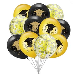 Decoração de festa 12pcs 12inch 2024 Balões de graduação de classe Nós fizemos isso Bachelor Cap Graduados Chapéu Balão de látex Parabéns Decoração