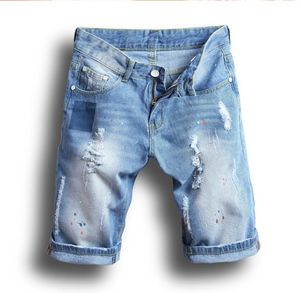 Verão denim shorts homens jeans dos homens shorts jeans buraco hip hop bermuda masculino jogger jeans curto7236789