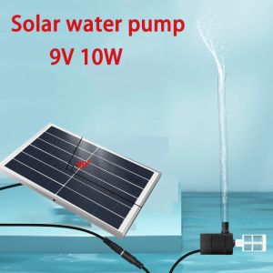 Pumpar akvarium solvattenpump fiskbehållare rockeri vatten pumpning nedsänkbar 10W solpanelcell 12v cirkulerande filterpump fontän