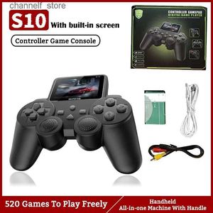 Spelkontroller Joysticks Mini Remote Control Handtag Handheld Console 520 Games AV Output Video Two Player Controller Kids Gift 8-Bity240322