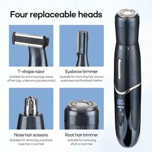 Electric Shavers 4-in-1 electric shaver set with multifunctional hair removal equipment eyebrow trimmer nose clipper rechargeable shaver for the whole body 24322