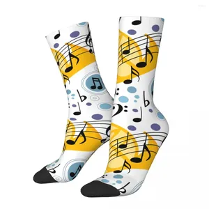 Herrensocken, Musiknoten, Reisen, 3D-Druck, für Jungen und Mädchen, mittlere Wadensocke