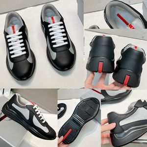 Sneakers Americas Cup Soft Rubber Mens Destralers مصمم نساء منخفضة الأحذية الفاخرة ذات الدانتيل الأسود الأزرق الأزرق الأبيض الأزياء الجولة في الهواء الطلق الرياضة الحذاء غير الرسمي حجم 36-47