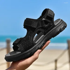 Casual Schuhe M2024 Sommer Sandalen Männer Leichte Outdoor Strand Echtes Leder Römischen Walking Schuhe Weiche Hausschuhe Alias