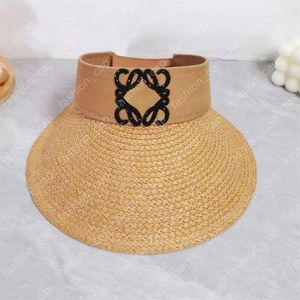 Lafite Straw Hat Tasarımcısı Visor Şapkalar Kadın Sunhat Moda Top Boş Kapaklar Erkek Spor Kapağı Lady Yaz Seyahat Beyzbol Kapağı