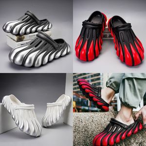 2024 Sandals Painted Five Claw Golden Dragon EVA Hole Shoes Thick Sole Sandals Summer Beach Men's Shoes Toe Wrap Breathable Slippers GAI 40-45