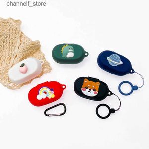 إكسسوارات أذن كاريكاتوريات Cartoons لـ Anker Soundcore Space A40 Case Ring Anti-Drop Protect Cover Cover Silicone Hearphone Box FundAsy240322