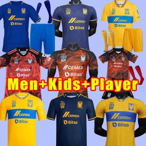 2023 2024 GIGNAC Tigres UANL Fußballtrikots Fans Spieler Heim Auswärts dritte 23 24 Mexiko Liga Earth Day MX Vargas AQUINO PIZARRO NICOLAS F. Männer Kinder komplette Kits