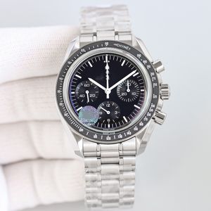 AAAAA Tasarımcı Mens Watch Chronograph Steel büyük kadran 42mm lüks saat erkekler otomatik mekanik saat katı toka altın saat erkek ve kadın saatler kutu 204 ile saatler