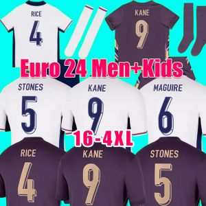 24 25 Euro England Футбольные майки SAKA FODEN BELLINGHAM RASHFORD STERLING GREALISH 2024 2025 Национальная сборная KANE Комплект футбольной рубашки Красные рубашки Белые синие мужские детские комплекты