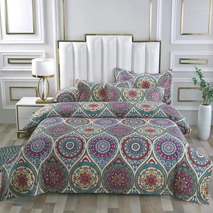 Zestawy pościeli bawełniane pikowane łóżko typu batspread vintage bohemian w stylu kołdry 4/6pcs 1quilt 1Bedspread 2 poduszki szorskie