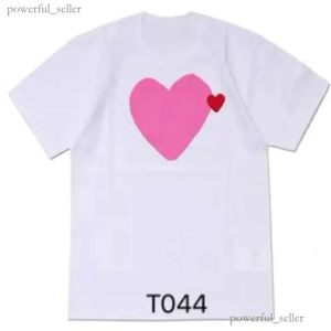 Tasarımcı Oynat Tişört Comes des Garcons Pamuk Marka Red Heart Nakış T-Shirt Kadın Aşk Kılıf Çift Kısa Kollu Erkekler CDGS YG 133