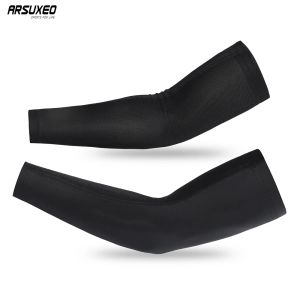 ウォーマーArsuxeo Ice Silk Arm Sleeves Cooling Sun UV Protection Runing Cycling Fishing Basketball Outdoor Sport Sleeves Stn05