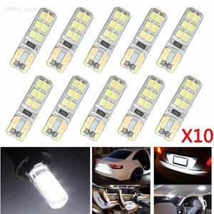 Другие автомобильные фары 10x ксеноновые белые T10 W5W 12-SMD 2835 LED Canbus безошибочный комплект силиконовых ламп L204