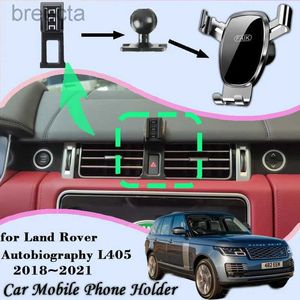 Suportes de montagem de telefone celular Suporte de telefone móvel para Range Rover Autobiography GPS Air Vent Cell Stand Suporte Gravity Car Mount Acessórios 240322